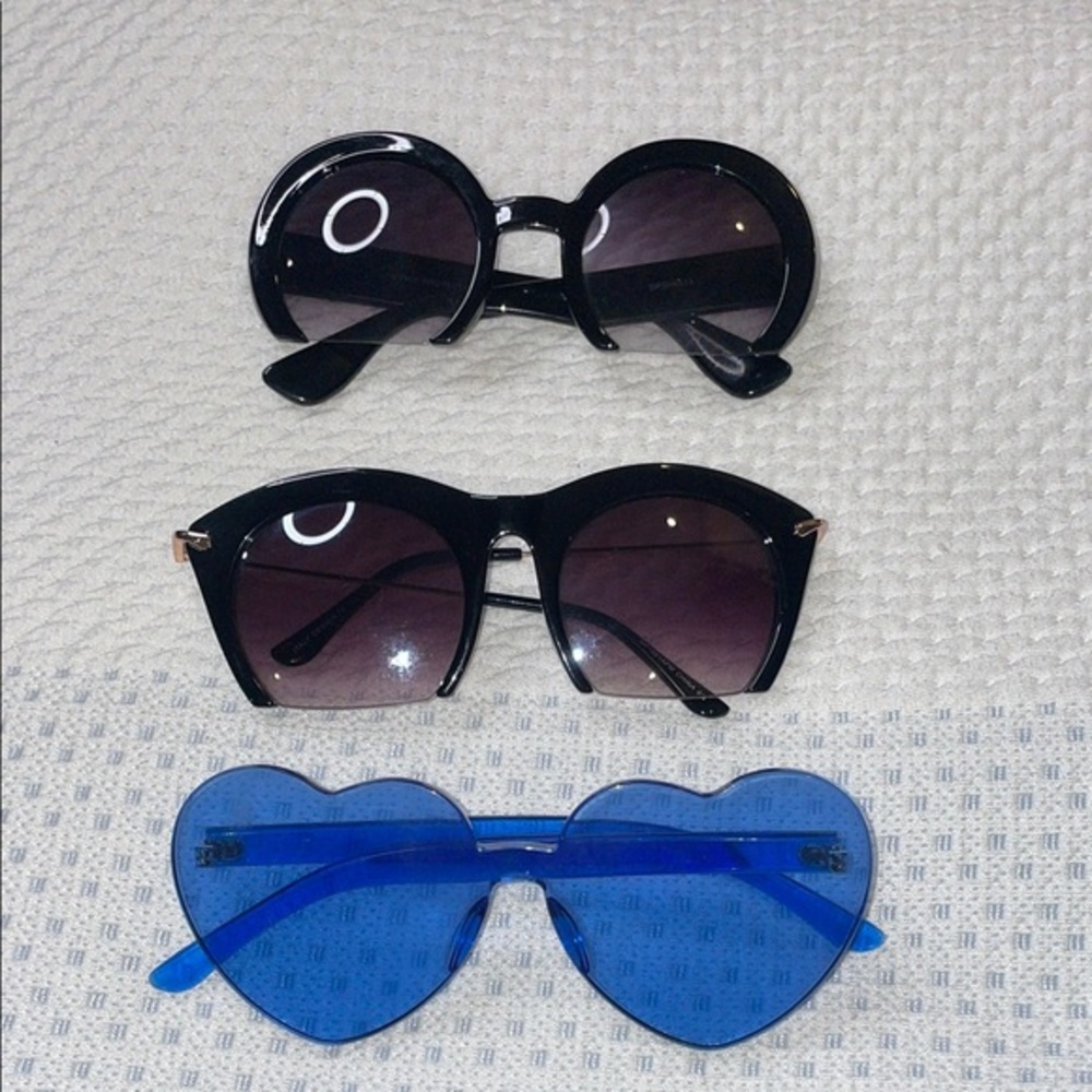 Stylish Sunglasses Set - Black and Blue